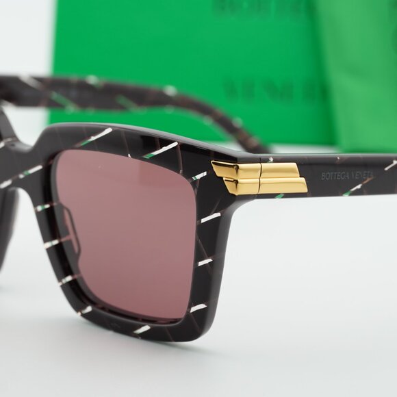 Bottega Veneta BV1005S 009 Square Sunglasses - Burgundy / Pink main image 8
